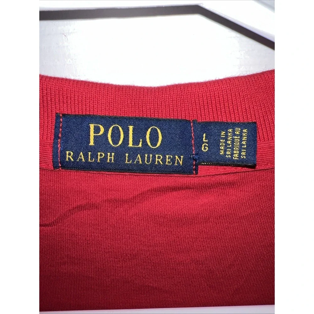 Polo Ralph Lauren Men's Red‎ Polo Short Sleeve Shirt Casual Basic Size Large